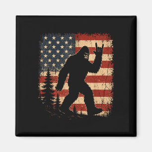 Bigfoot amerikanische Flagge patriotischer Sasquat Magnet