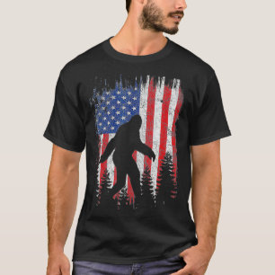 Bigfoot Amerikanische USA-Flagge Patriotisch 4. Ju T-Shirt