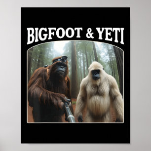 Bigfoot &amp; Yeti Lustige Sasquatch Bigfoot Vlogs Poster