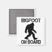 Bigfoot an Board Funny Bigfoot Napkins Magnet (Vorderseite/Rückseite)