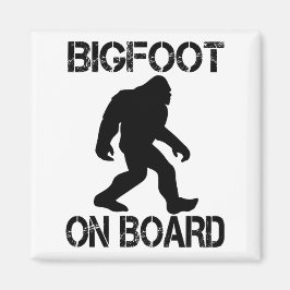 Bigfoot an Board Funny Bigfoot Napkins Magnet