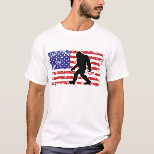 Bigfoot and the American Flag T-Shirt (Vorderseite)