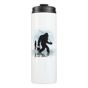 Bigfoot Angeln Bigfoot Angeln Funny Sasquatch Thermosbecher