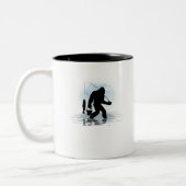 Bigfoot Angeln Bigfoot Angeln Funny Sasquatch Zweifarbige Tasse (Links)