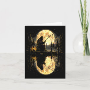 Bigfoot-Angeln Vollmond See Reflexion Outdoor  Karte