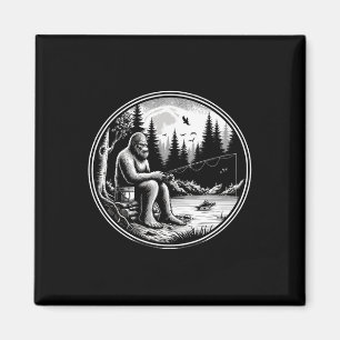 Bigfoot-Angelsee Sasquatch-Angler Lustiger Fisch Magnet