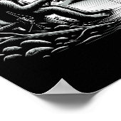 Bigfoot Angelsee Sasquatch Fisherman Funny Fis Poster (Ecke)