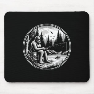 Bigfoot-Angler-See Sasquatch-Angler Lustig Fis Mousepad