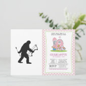 Bigfoot Archer Silhouette Einladung (Stehend Vorderseite)