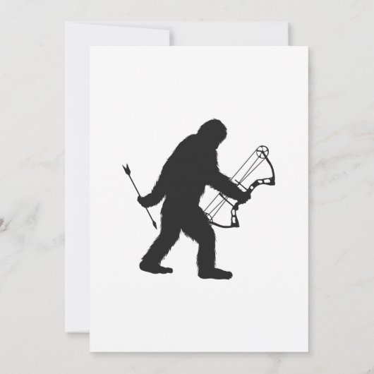Bigfoot Archer Silhouette Einladung (Rückseite)