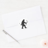 Bigfoot Archer Silhouette Runder Aufkleber (Umschlag)