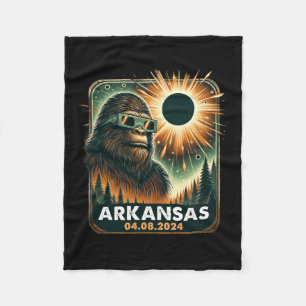 Bigfoot Arkansas Total Solar Eclipse 2024 Wearing Fleecedecke