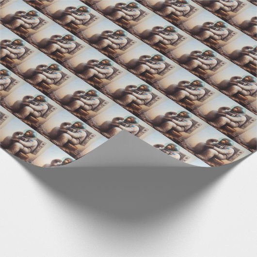 Bigfoot Astronaut Geschenkpapier (Ecke)