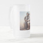 Bigfoot Astronaut Mattglas Bierglas (Vorderseite Links)