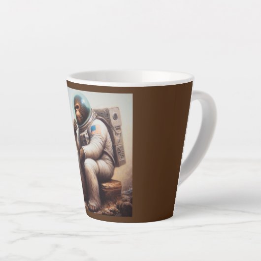 Bigfoot Astronaut Milchtasse (Rechte Ecke)