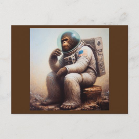 Bigfoot Astronaut Postkarte (Vorderseite)