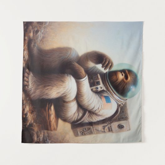 Bigfoot Astronaut Wandteppich (Vorderseite (Horizontal))