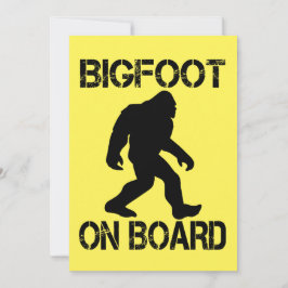 Bigfoot auf Board Funny Bigfoot Einladung