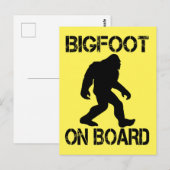 Bigfoot auf Board Funny Bigfoot Postkarte (Vorne/Hinten)