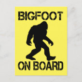 Bigfoot auf Board Funny Bigfoot Postkarte (Vorderseite)
