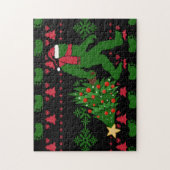 Bigfoot auf Strick Hintergrund Puzzle (Vertikal)