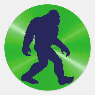 Bigfoot-Aufkleber, Limones Grünes und schwarz Runder Aufkleber