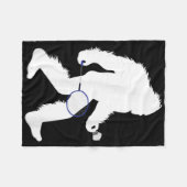 Bigfoot Badminton Player Sasquatch Shuttle Fleecedecke (Vorderseite (Horizontal))