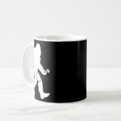 Bigfoot Badminton Player Sasquatch Shuttle Kaffeetasse (Vorderseite Links)