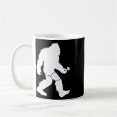 Bigfoot Badminton Player Sasquatch Shuttle Kaffeetasse (Links)
