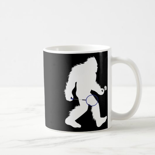 Bigfoot Badminton Player Sasquatch Shuttle Kaffeetasse (Rechts)