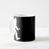 Bigfoot Badminton Player Sasquatch Shuttle Kaffeetasse (Vorderseite Links)