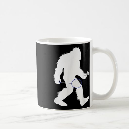 Bigfoot Badminton Player Sasquatch Shuttle Kaffeetasse (Rechts)