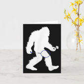Bigfoot Badminton Player Sasquatch Shuttle Karte (Gelbe Blume)
