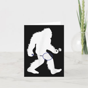 Bigfoot Badminton Player Sasquatch Shuttle Karte