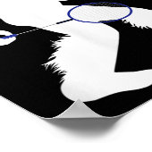 Bigfoot Badminton Player Sasquatch Shuttle Poster (Ecke)