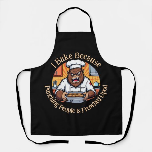 Bigfoot Baker Backen statt Boxen Schürze (Vorderseite)