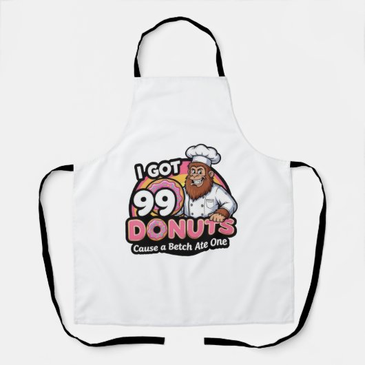 Bigfoot Baker I Got 99 Donuts Schürze (Vorderseite)