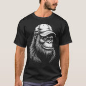 Bigfoot Ballcap T-Shirt - Cooles Sasquatch Graphic (Vorderseite)