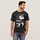 Bigfoot Baseball American Flag Sasquatch Softball T-Shirt (Vorne ganz)
