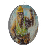 Bigfoot-Bauarbeiter Dartscheibe (Vorderseite Links)