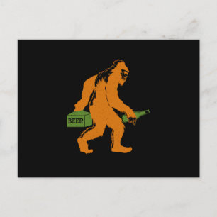 Bigfoot Beer Sasquatch Yeti Beer Lover Beer Flasch Postkarte