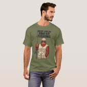 Bigfoot Behielt Ruhe und gehen Fischen Funny T-Shirt (Vorne ganz)