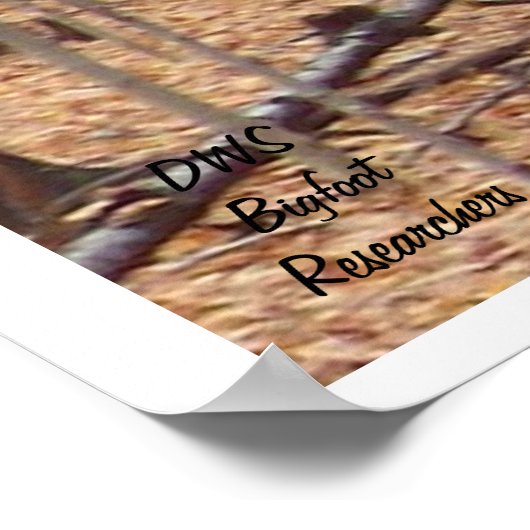 Bigfoot Behind Trees Poster (Ecke)