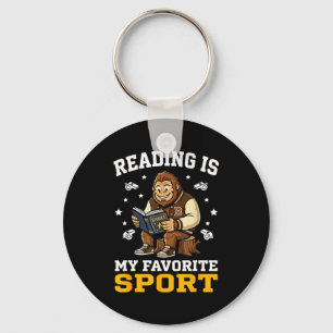 Bigfoot beim Lesen von Büchern niedliche Männer Fr Schlüsselanhänger