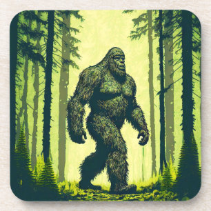 Bigfoot beim Waldspaziergang Getränkeuntersetzer