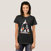 Bigfoot Believe Christmas Tree Funny Santa Sasquat T-Shirt (Vorne ganz)