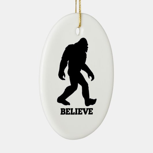Bigfoot BELIEVE Sasquatch Keramikornament (Rechts)