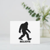 Bigfoot BELIEVE Sasquatch Postkarte (Stehend Vorderseite)