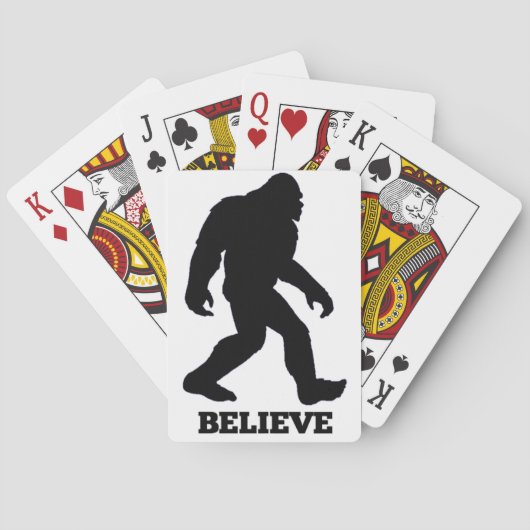 Bigfoot BELIEVE Sasquatch Spielkarten (Rückseite)
