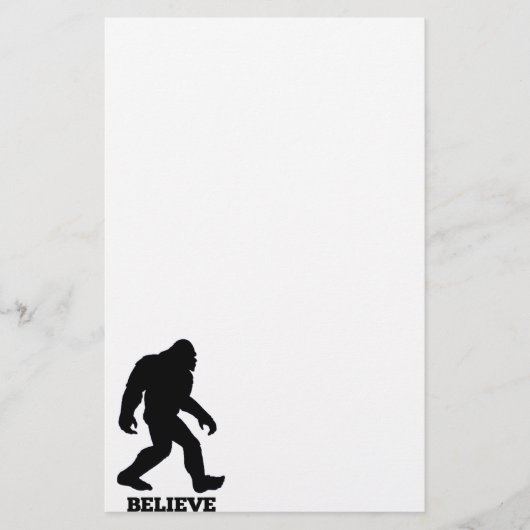 Bigfoot BELIEVE Sasquatsch Briefpapier (Vorderseite)